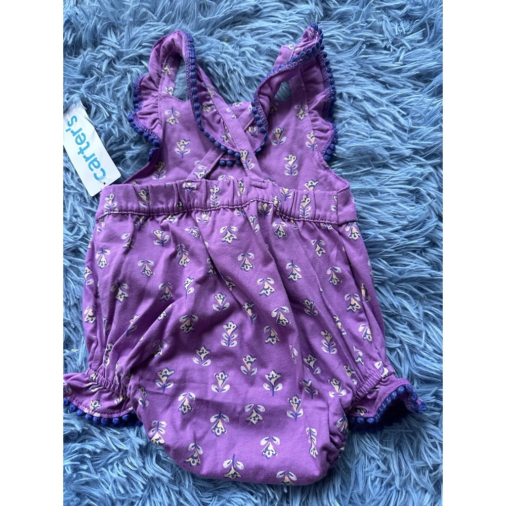 Carters NWT 3M Baby Floral Bubble Romper - Picture 3 of 5